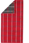 Square Handtuch 50 x 100 cm mit Rautenmuster rot