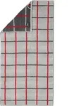 Square Handtuch 50 x 100 cm mit Rautenmuster platinfarbig