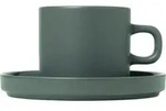 Pilar Becher 200 ml pewter mit Untersetzer 2 St.