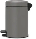 Newicon Pedal-M&uuml;lleimer 3 l mineral concrete grey