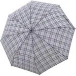 Carbonsteel Magic Regenschirm kariert, hellgrau