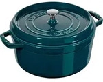 La Cocotte Topf 6,7 l meerblau aus Gusseisen gefertigt