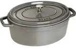 La Cocotte Topf 8 l oval graphitfarbig aus Gusseisen gefertigt