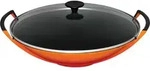 Tradition Collection Wok 36 cm Feuriges Orange mit Glasdeckel