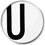 Aj Teller Buchstabe U aus Porzellan