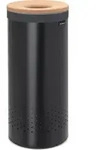 Brabantia W&auml;schekorb 35 l schwarz aus Stahl mit Korkdeckel