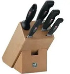 Four Star Messerblock mit 4 Messern und Sch&auml;rfer
