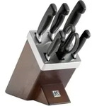 Four Star Selbstsch&auml;rfender Block mit 5 Messern und Scheren braun
