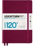 Edition 120 Notizbuch A5, gepunktet, Hardcover, 203 Seiten, bordeaux, 120 g/m2