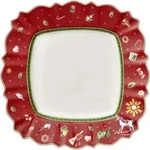Toy's Delight Teller f&uuml;r Mittagsgerichte 28 cm quadratisch rot