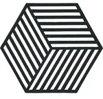 Hexagon Untersetzer f&uuml;r hei&szlig;es Geschirr schwarz