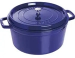 La Cocotte Topf 8,35 l blau aus Gusseisen gefertigt