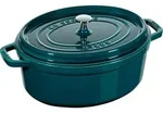 La Cocotte Topf 5,5 l oval meerblau aus Gusseisen gefertigt