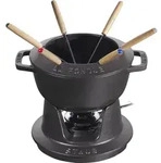 Staub Fondue-Set 18 cm schwarz 10 El.