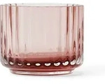 Lyngby Kerzenst&auml;nder burgundy aus Glas