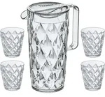 Crystal Krug und 4 Gl&auml;ser