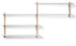 Nivo B Wandregal 118 cm wei&szlig; Eiche hell