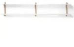 Nivo C Wandregal 25 cm wei&szlig; Eiche hell