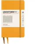 Leuchtturm 1917 Notizbuch A6, kariert, Hardcover, 187 Seiten, orange, 80 g/m2