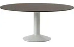 Midst Tisch 160 cm rund dunkle Eiche auf grauem Bein