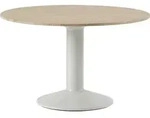 Midst Tisch 120 cm rund helle Eiche auf grauem Bein