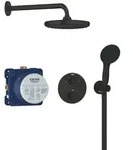 GROHE Precision Thermostat Duschsystem inklusive Unterputzk&ouml;rper Schwarz Matt