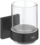 GROHE Glashalter Start Cube Schwarz Matt Metall, Glas 410972430