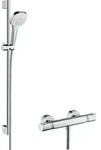 Hansgrohe Raindance Select E Duschsystem mit Thermostatarmatur Wei&szlig;/Chrom 27082400