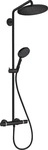 Hansgrohe 26891670, Hansgrohe Croma-Select Duschsystem mit Thermostatarmatur Matt