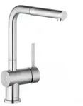 Kludi L STEEL K&uuml;chenarmatur Geb&uuml;rsteter Stahl 45851F877