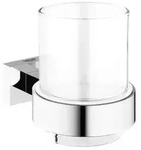 GROHE Glashalter Essentials Cube Chrom Metall, Glas 40755001