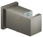 GROHE Euphoria Cube Wandanschlussbogen mit Duschhalter Geb&uuml;rstetes Hard Graphite