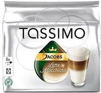 TASSIMO JACOBS LATTE MACCHIATO CLASSICO Kaffeediscs, Arabica- und Robustabohnen 8 St.