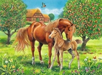Ravensburger XXL Pferdegl&uuml;ck auf der Wiese Puzzle, 100 Teile