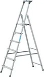 ZARGES Stehleiter einseitig Scana S silber 6 Stufen, H: 205,0 cm