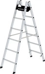 MUNK Stehleiter beidseitig 33012 silber 2x 6 Sprossen, H: 183,0 cm