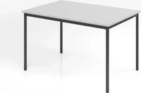 HAMMERBACHER Mehrzwecktisch lichtgrau rechteckig, Vierkantrohr grau, 120,0 x 80,0 x