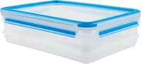 emsa Frischhaltedosen CLIP & CLOSE 8,6 cm hoch transparent 1,0/1,65 l, 2 St.