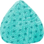 SITTING POINT Fluffy Stars XL Sitzsack gr&uuml;n