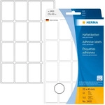 HERMA 2450 Etiketten wei&szlig; 25,0 x 40,0 mm, 32 Blatt