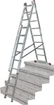 KRAUSE Vielzweckleiter CORDA silber 3x 9 Sprossen, H: 255,0 cm