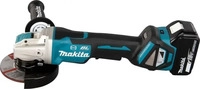 makita DGA519RTJ Akku-Winkelschleifer-Set 18,0 V, mit 2 Akkus blau/schwarz