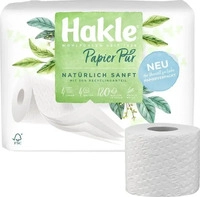 Hakle Toilettenpapier Pur NAT&Uuml;RLICH SANFT 4-lagig, 4 Rollen wei&szlig;