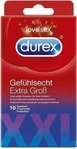 durex Kondome Gef&uuml;hlsecht Extra Gro&szlig; XXL, 10 St. transparent