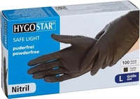 HYGOSTAR unisex Einmalhandschuhe SAFE LIGHT schwarz Gr&ouml;&szlig;e L, 100 St.