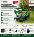 BOSCH Home & Garden CityMower 18V-32-300 Akku-Rasenm&auml;her 18,0 V f&uuml;r bis zu 300 m&sup2;,