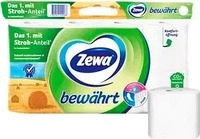 Zewa Toilettenpapier bew&auml;hrt 3-lagig, 8 Rollen wei&szlig;