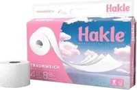 Hakle Toilettenpapier Traumweich 4-lagig, 8 Rollen wei&szlig;