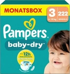 Pampers Windeln baby-dry Monatsbox Gr. 3 (6-10 kg) f&uuml;r Babys und Kleinkinder, 222