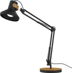 unilux BAYA BAMBOO LED Schreibtischlampe schwarz/bambus 12,6 W